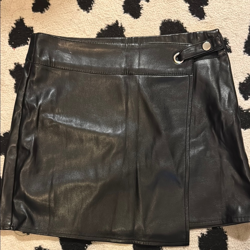Black Leather Mini Skirt